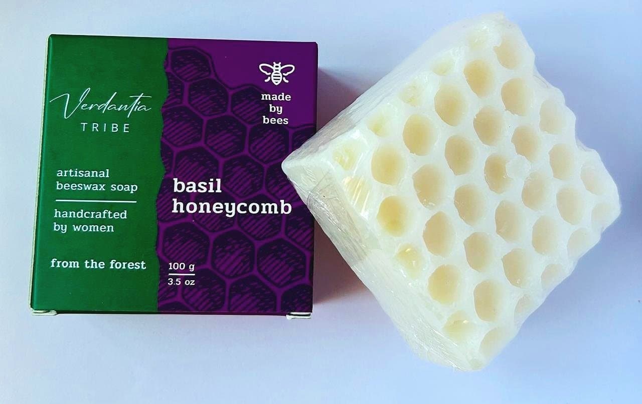 Basil Honeycomb Soap — 100 Grams